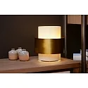 Lucide table lamp FIRMIN cylindrical E27 IP20, gold matt, brass, opal 