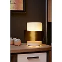 Lucide table lamp FIRMIN cylindrical E27 IP20, gold matt, brass, opal 