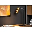 Lucide table lamp SYBIL square GU10 IP20, gold matt, brass, black 