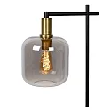 Lucide floor lamp JOANET square E27 IP20, smoky colour, black 