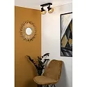 Lucide spot LUCAS 2 flames, square E14 IP20, gold matt, brass, black