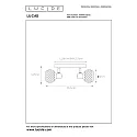 Lucide spot LUCAS 2 flames, square E14 IP20, gold matt, brass, black