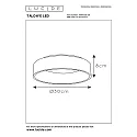 Lucide ceiling luminaire TALOWE LED round IP20, black, white dimmable