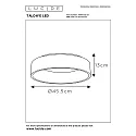 Lucide LED Deckenleuchte TALOWE, Ø 45,5 cm, 1x30W, 3000K, dimmbar, weiß