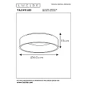 LED Deckenleuchte TALOWE, Ø 60 cm, 1x42W, 3000K, dimmbar, schwarz
