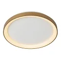 ceiling luminaire VIDAL LED round IP20, gold matt, brass, opal dimmable