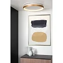 ceiling luminaire VIDAL LED round IP20, gold matt, brass, opal dimmable