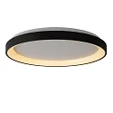 ceiling luminaire VIDAL LED round IP20, opal, black dimmable