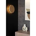wall luminaire EKLYPS LED round IP20, gold matt, brass 