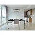 pendant luminaire TRINITI LED round IP20, black, white dimmable