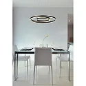 pendant luminaire TRINITI LED round IP20, black, white dimmable