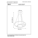 pendant luminaire TRINITI LED round IP20, black, white dimmable