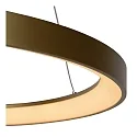 pendant luminaire VIDAL LED round IP20, gold matt, brass, opal dimmable