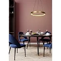 pendant luminaire VIDAL LED round IP20, gold matt, brass, opal dimmable
