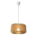 pendant luminaire ETTA round E27 IP20, wood, white