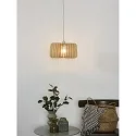Lucide pendant luminaire ETTA round E27 IP20, wood, white