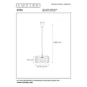 Lucide pendant luminaire ETTA round E27 IP20, wood, white