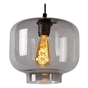 Lucide pendant luminaire MEDINE round E27 IP20, smoky colour, black
