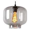 Lucide pendant luminaire MEDINE round E27 IP20, smoky colour, black