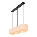 Lucide pendant luminaire MEDINE 3 flames, square E27 IP20, opal, black