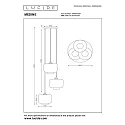 Lucide pendant luminaire MEDINE 3 flames, round E27 IP20, opal, black