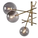 pendant luminaire ALARA G4 IP20, gold, grey, smoky colour 