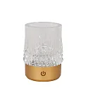 Lucide LED-Akku-Tischleuchte LILY, 3 Leuchten, IP20, Ø 8cm, 3W 2700K 80lm, Touch-Dimmer + USB-C Kabel, Acrylglas, Gold matt / Messing