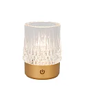 Lucide LED-Akku-Tischleuchte LILY, 3 Leuchten, IP20, Ø 8cm, 3W 2700K 80lm, Touch-Dimmer + USB-C Kabel, Acrylglas, Gold matt / Messing