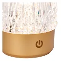 Lucide LED-Akku-Tischleuchte LILY, 3 Leuchten, IP20, Ø 8cm, 3W 2700K 80lm, Touch-Dimmer + USB-C Kabel, Acrylglas, Gold matt / Messing