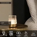 Lucide LED-Akku-Tischleuchte LILY, 3 Leuchten, IP20, Ø 8cm, 3W 2700K 80lm, Touch-Dimmer + USB-C Kabel, Acrylglas, Gold matt / Messing