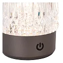 Lucide LED-Akku-Tischleuchte LILY, 3 Leuchten, IP20, Ø 8cm, 3W 2700K 80lm, Touch-Dimmer + USB-C Kabel, Acrylglas, Schwarzchrom matt