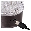 Lucide LED-Akku-Tischleuchte LILY, 3 Leuchten, IP20, Ø 8cm, 3W 2700K 80lm, Touch-Dimmer + USB-C Kabel, Acrylglas, Schwarzchrom matt