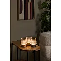 Lucide LED-Akku-Tischleuchte LILY, 3 Leuchten, IP20, Ø 8cm, 3W 2700K 80lm, Touch-Dimmer + USB-C Kabel, Acrylglas, Kupfer matt