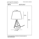 table lamp GITTA round E14 IP20, chrome, black 