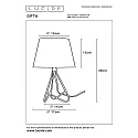 Lucide Tischleuchte GITTA, Ø 17 cm, 1xE14, Kupfer