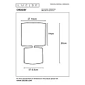 Lucide table lamp GREASBY round E14 IP20, grey 