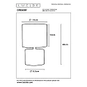 Lucide table lamp GREASBY round E14 IP20, beige 
