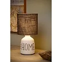 table lamp COSBY round E14 IP20, taupe, white 