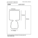 table lamp COSBY round E14 IP20, taupe, white 