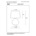 table lamp RAMZI round E14 IP20, grey 