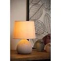 Lucide Tischleuchte RAMZI, Ø 18 cm, 1xE14, beige