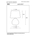 Lucide table lamp RAMZI round E14 IP20, brown 