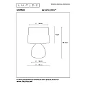 table lamp MARMO E14 IP20, black, white 