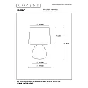 Lucide table lamp MARMO E14 IP20, white 