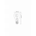Lucide LED Filamentlampe NORMAL A60, Ø 6 cm, E27, 1x5W 2200K, dimmbar, Amber