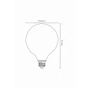 Lucide filament lamp globe G125 E27 8W 1080lm 2700K 360° CRI >80 dimmable
