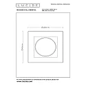 Lucide dimmer RECESSED square, white