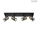 Deckenleuchte UPTON 4-flammig 4x GU10 IP20 Rauchglas/grau