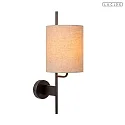 Wandleuchte MAGIC Ø 18 cm 1x E27 IP20 Stoff/beige + USB-Anschluss