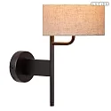 Lucide Wandleuchte MAGIC Ø 18 cm 1x E27 IP20 Stoff/beige + USB-Anschluss